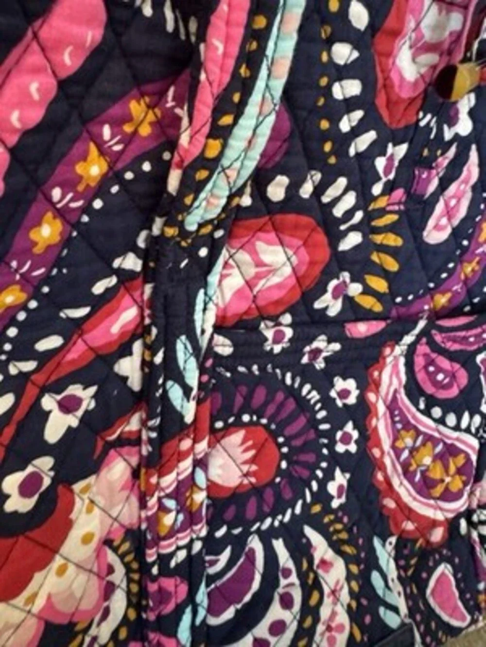 Vera Bradley Turnlock Tote Bag in “Painted Paisley